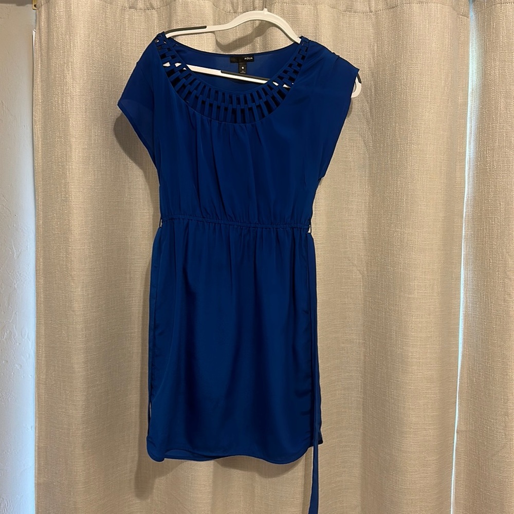 Aqua dress royal blue